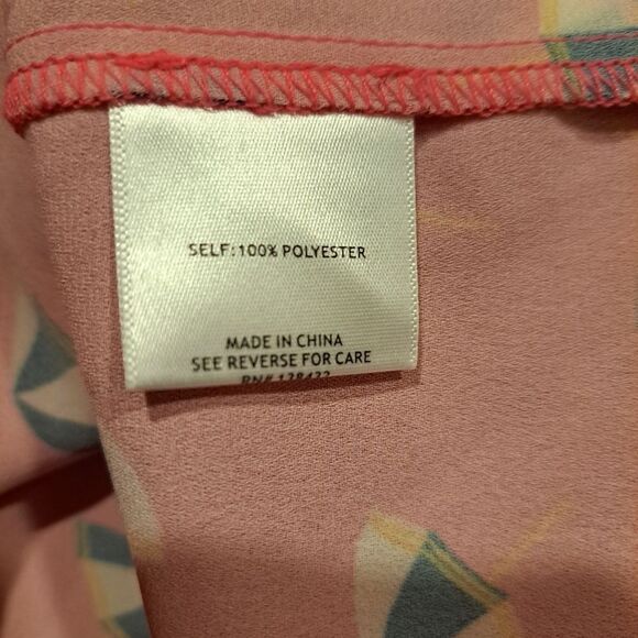 Modcloth sleeveless blouse top, pink with black/white umbrellas, size xs - Picture 4 of 4